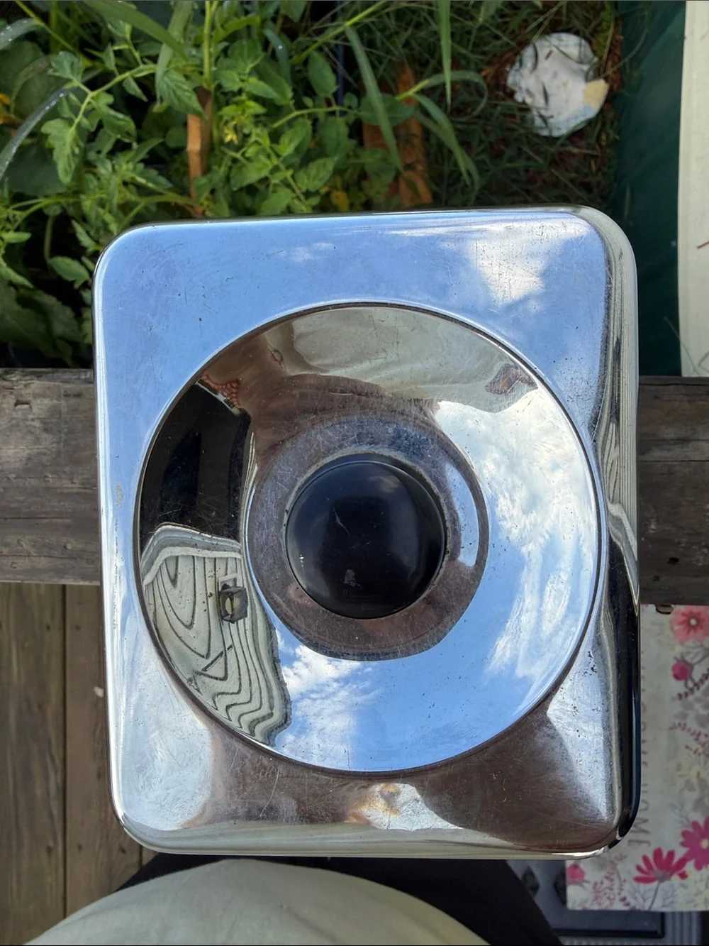 Stainless Steel Coffee Canister - Polished Silver vintage 1950s